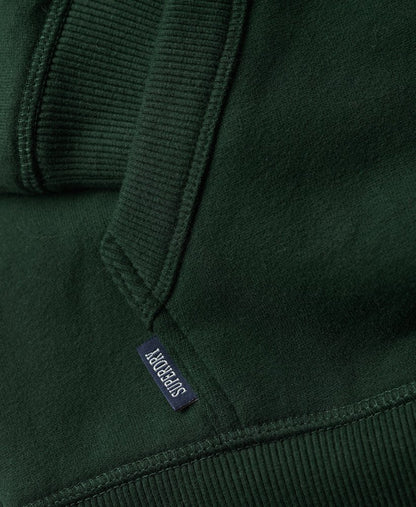 Superdry Essential Logo Zip Hoodie Forest Green