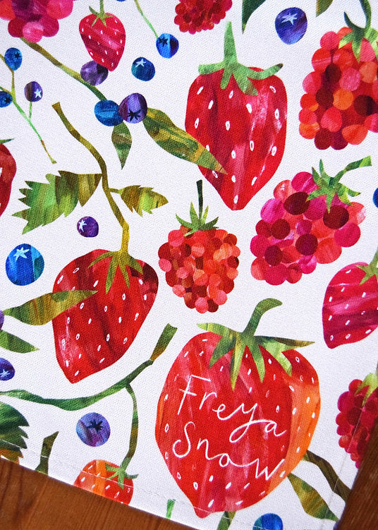 Freya Snow Burst Berry Tea Towel