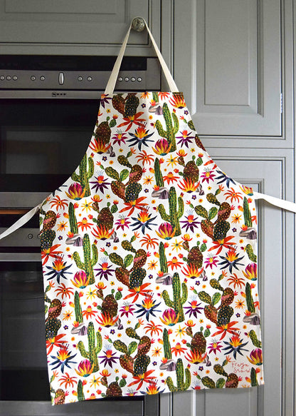 Freya Snow Desert Cactus Cotton Apron
