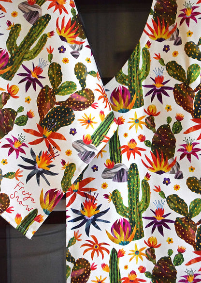 Freya Snow Desert Cactus Cotton Apron