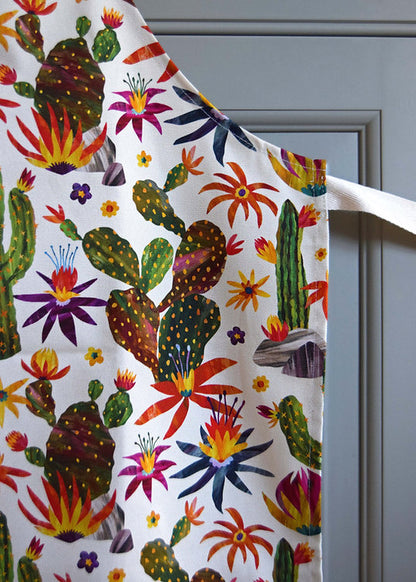 Freya Snow Desert Cactus Cotton Apron