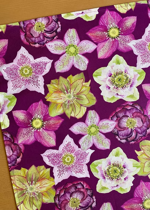 Freya Snow Hellebores Tea Towel