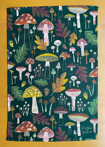 Freya Snow Mushrooms Tea Towel