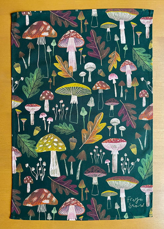 Freya Snow Mushrooms Tea Towel