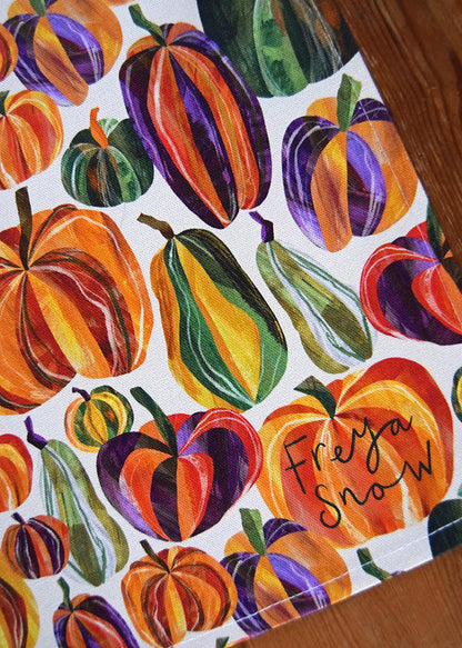 Freya Snow Pumpkins Tea Towel