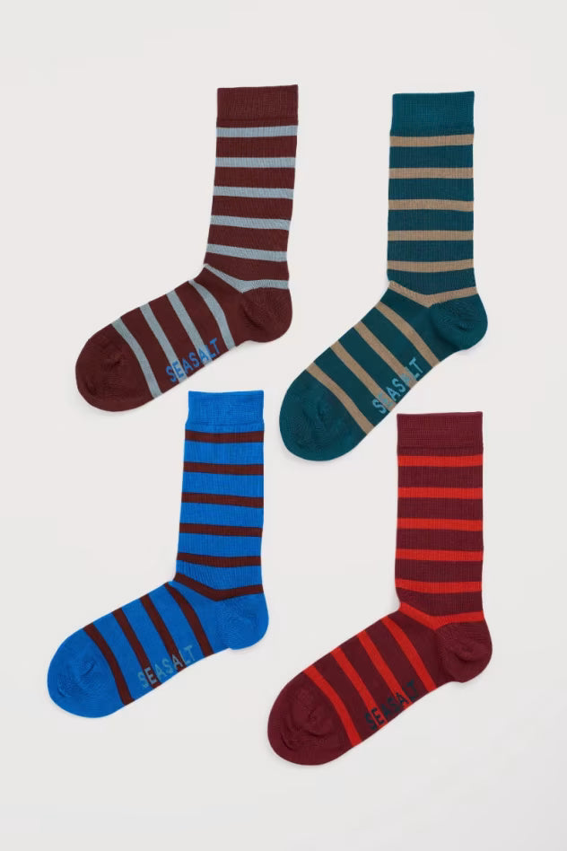 Seasalt Gift Box of 4 Men’s Sailor Socks Guldize Mix