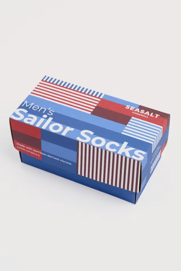 Seasalt Gift Box of 4 Men’s Sailor Socks Guldize Mix