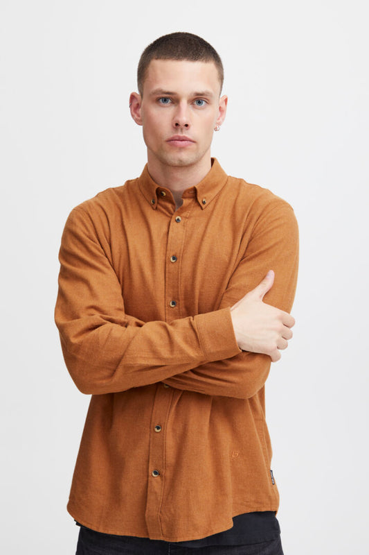 Mens Long Sleeved Shirt Mens Shirt Blend Long Sleeved Shirt Glazed Ginger Long Sleeved Smart Shirt by Blend