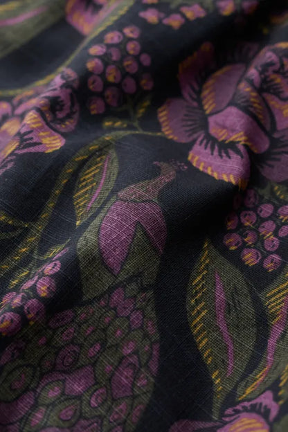 Seasalt Tawny Owl Midi Skirt Tapestry Bloom Grape