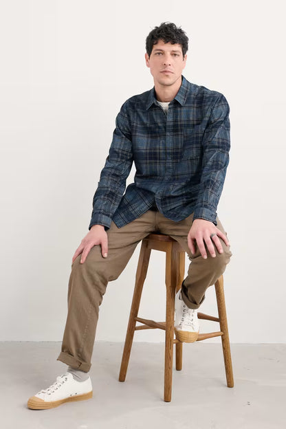 Seasalt Men's Shoreman Cord Shirt Gerens Hydrangea Seasalt clothing Mens shirt 