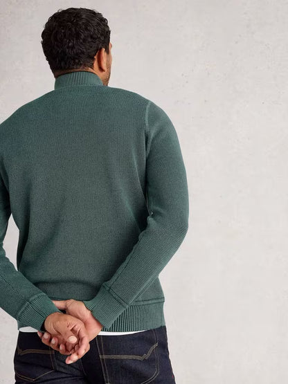 White Stuff Attadale Funnel Neck Long Sleeve Jumper Dark Green