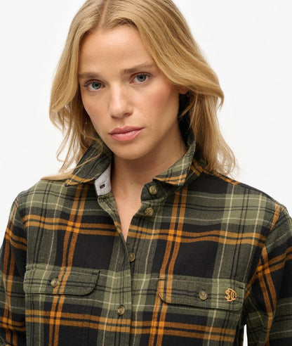 Superdry Lumberjack Check Flannel Shirt Black/Green Check