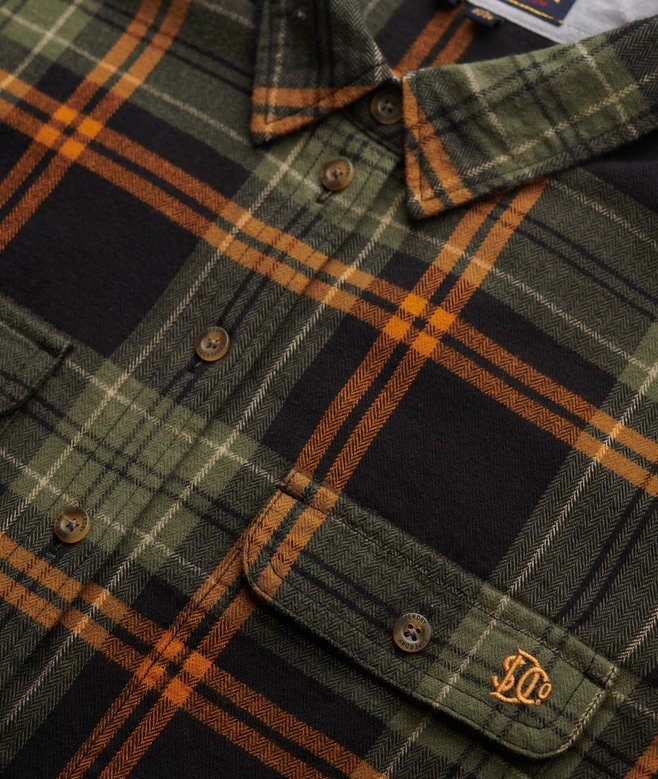 Superdry Lumberjack Check Flannel Shirt Black/Green Check