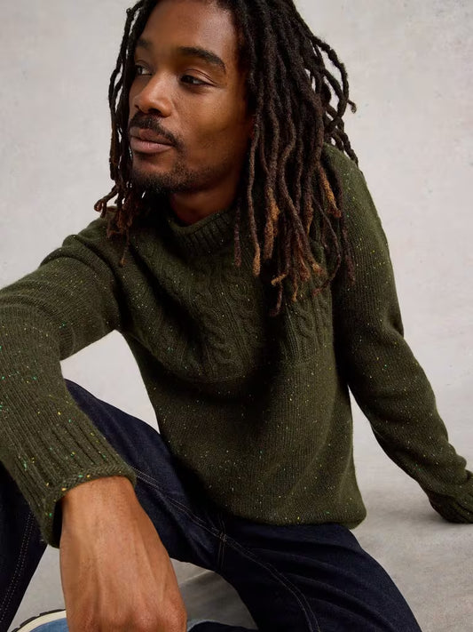 White Stuff Berkley Crew Neck Dark Green