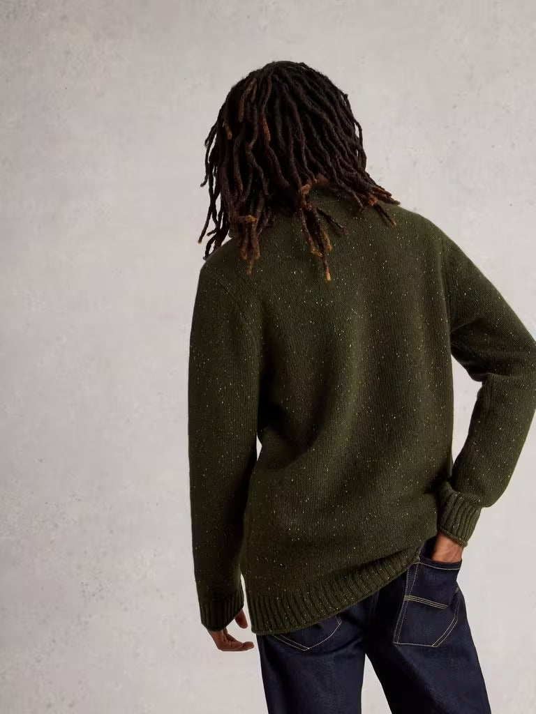 White Stuff Berkley Crew Neck Dark Green