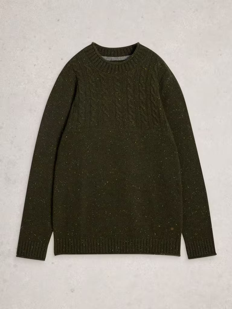 White Stuff Berkley Crew Neck Dark Green