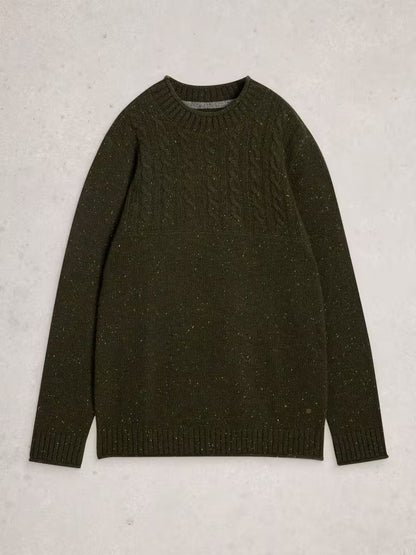 White Stuff Berkley Crew Neck Dark Green