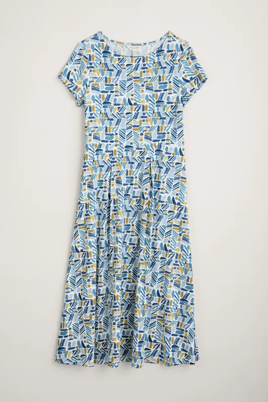 Seasalt Wild Bouquet Jersey Dress Hedging Marks Saltwater