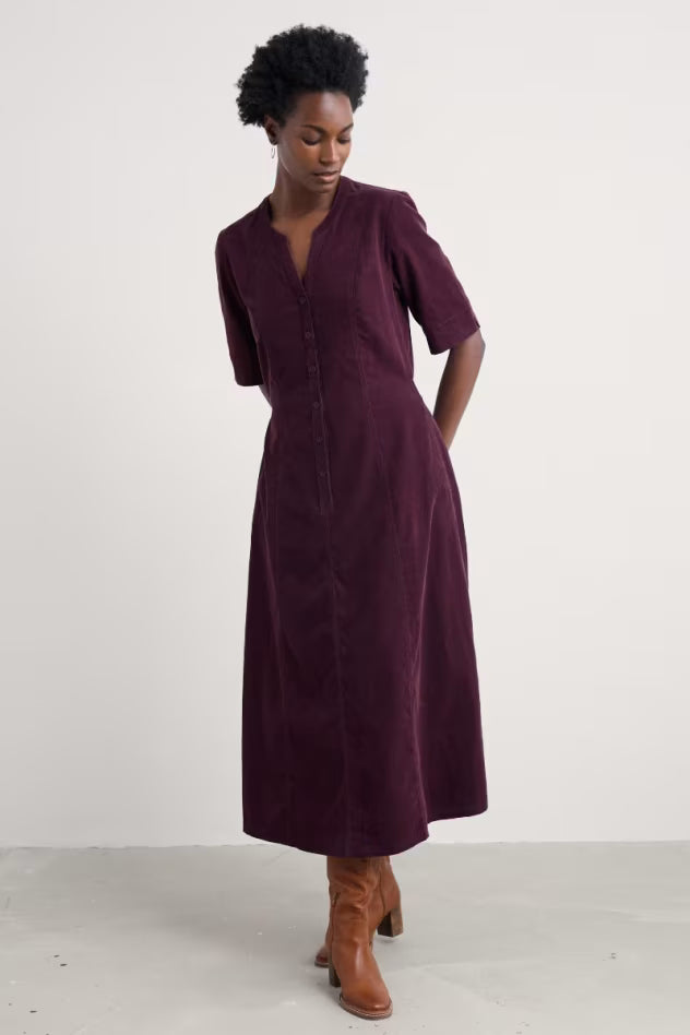 Seasalt Wightwick Midi Dress Dark Hellebore