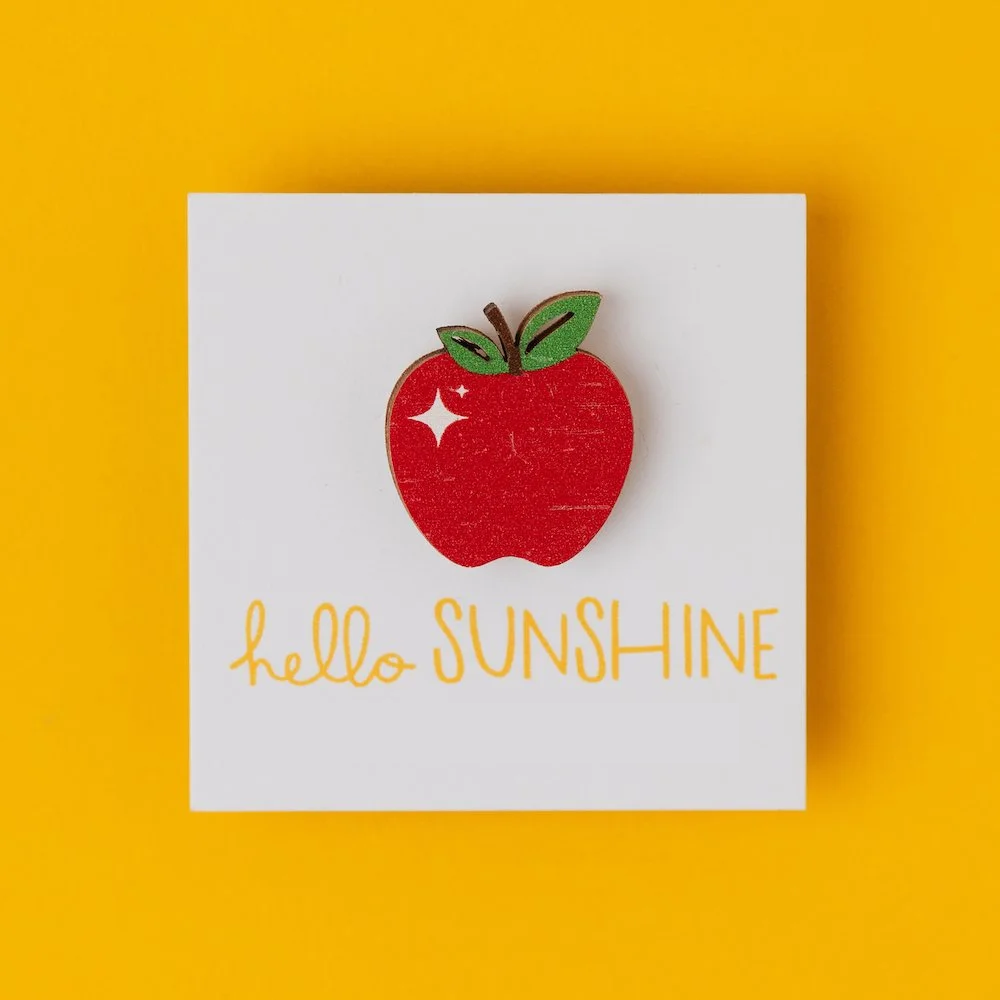 Hello Sunshine Apple Lapel Pin