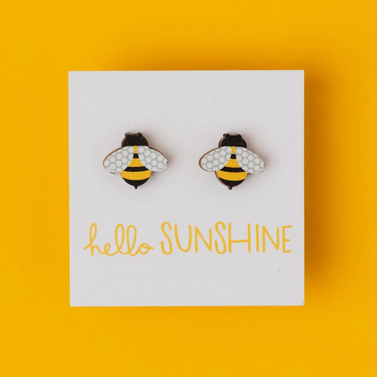 Hello Sunshine Bumble Bee Stud Earrings