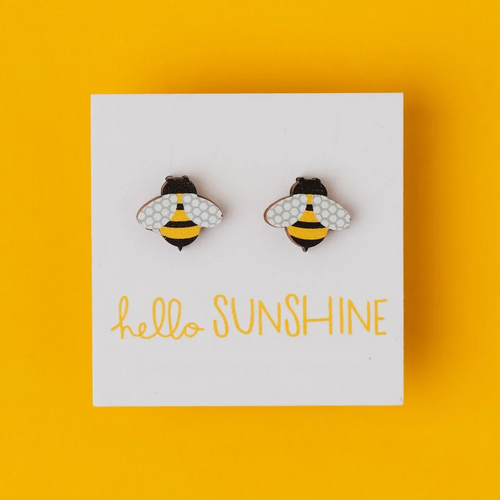 Hello Sunshine Bumble Bee Stud Earrings