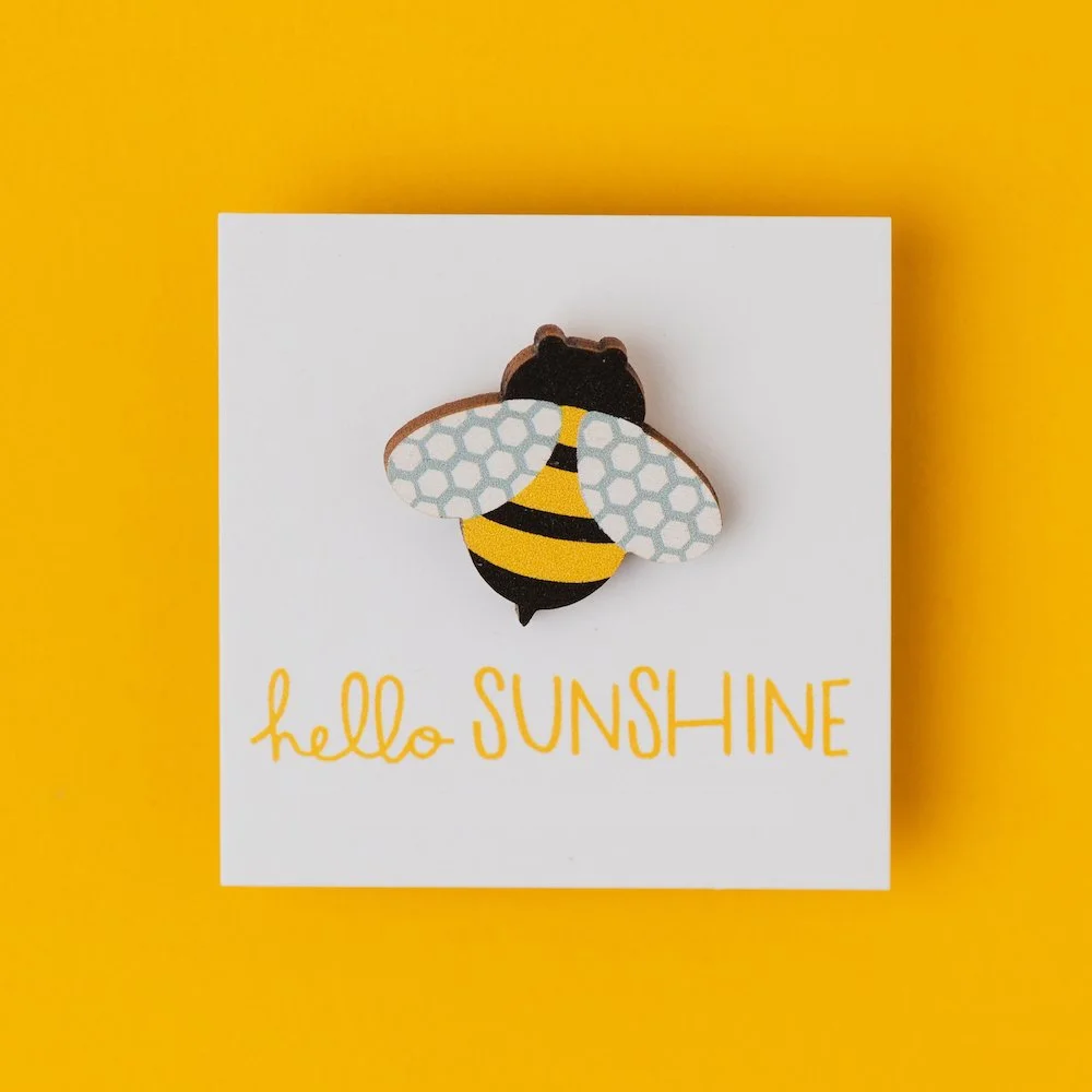 Hello Sunshine Bumblebee Lapel Pin