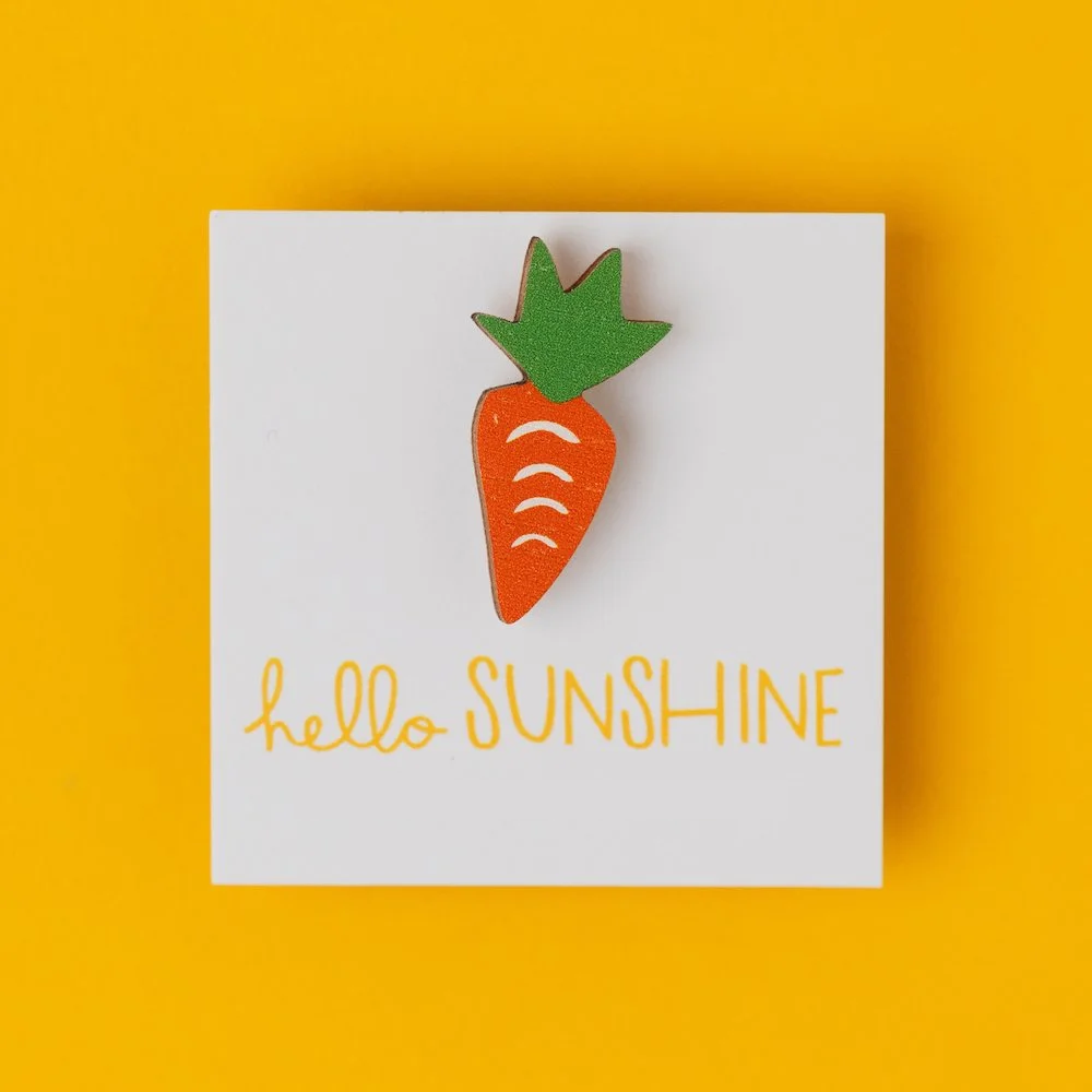 Hello Sunshine Carrot Lapel Pin