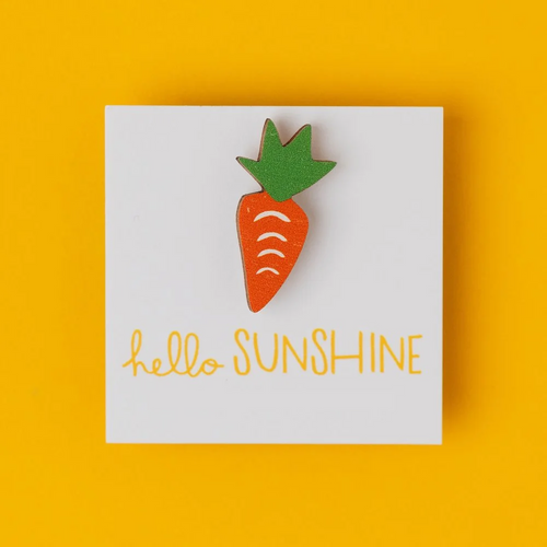 Hello Sunshine Carrot Lapel Pin