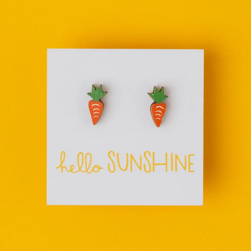Hello Sunshine Carrot Stud Earrings