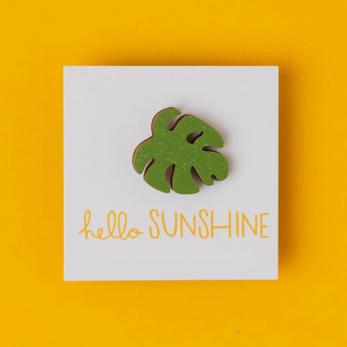 Hello Sunshine Cheese Plant Lapel Pin