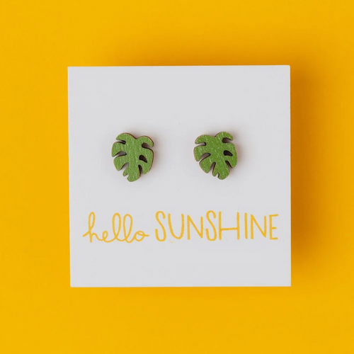 Hello Sunshine Cheese Plant Stud Earrings