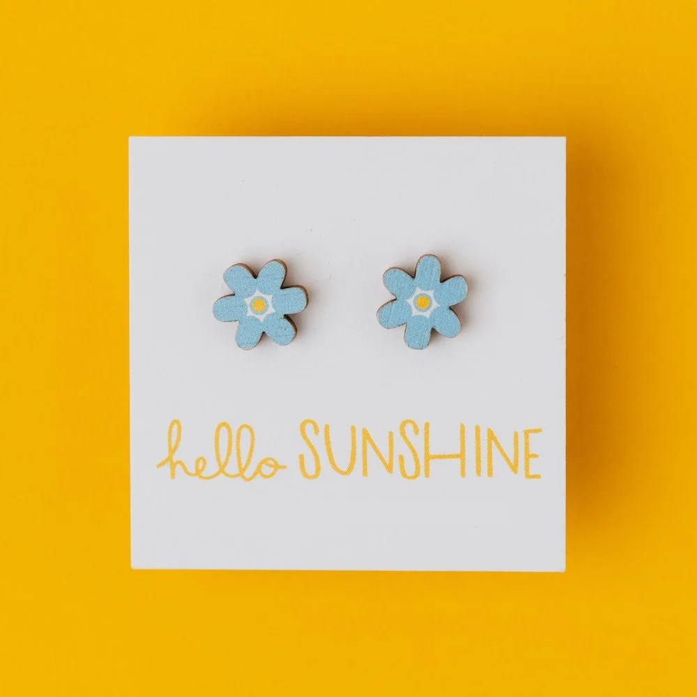Hello Sunshine Forget-Me-Not Stud Earrings