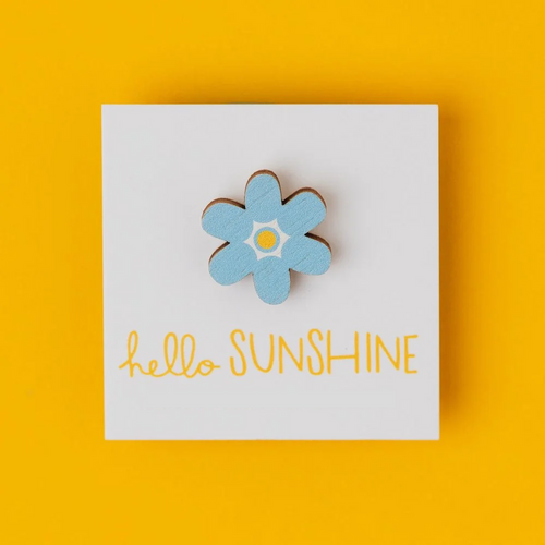 Hello Sunshine Forget-Me-Not Lapel Pin