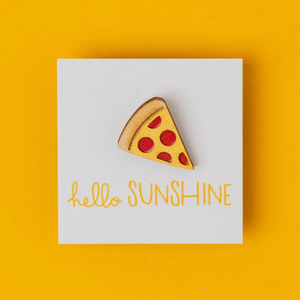 Hello Sunshine Pizza Lapel Pin