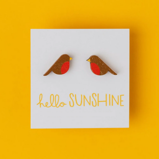 Hello Sunshine Robin Stud Earrings