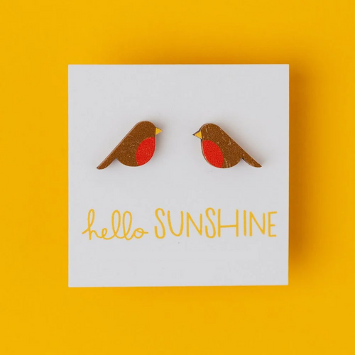 Hello Sunshine Robin Stud Earrings