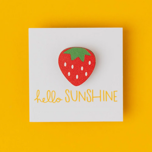 Hello Sunshine Strawberry Lapel Pin