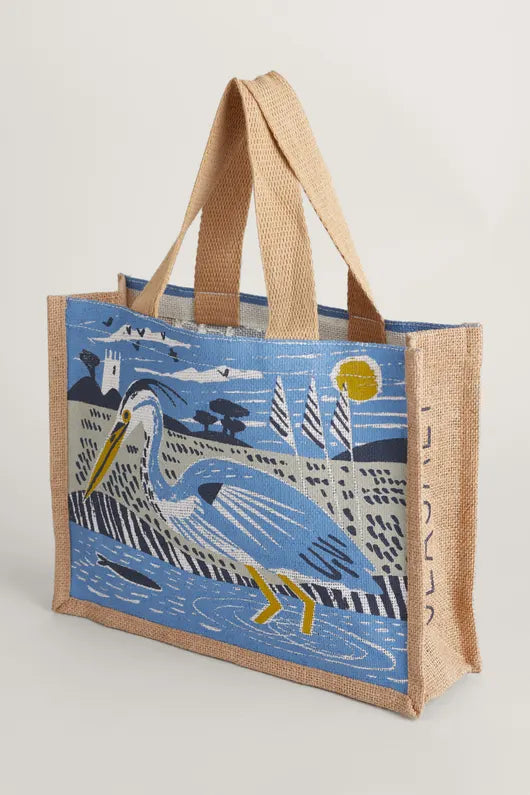 Seasalt Cute Jute Marazion Heron Clear Sky