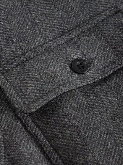 White Stuff Darwen Herringbone Overshirt Grey