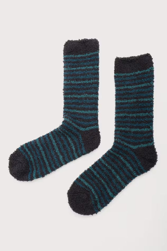 Seasalt Men's Short Fluffies Socks Hew Dark Lake