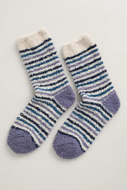 Womens Socks Seasalt Socks Seasalt Women's Short Fluffies Socks Hew Wisteria Mix