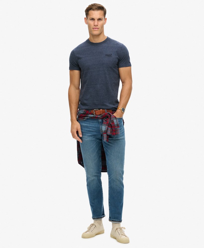 Superdry Organic Cotton Essential Logo T-Shirt Dark Indigo Blue Marl
