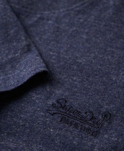 Superdry Organic Cotton Essential Logo T-Shirt Dark Indigo Blue Marl