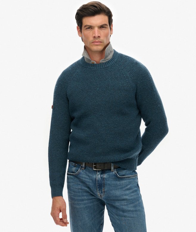 Superdry Chunky Raglan Jumper Ink