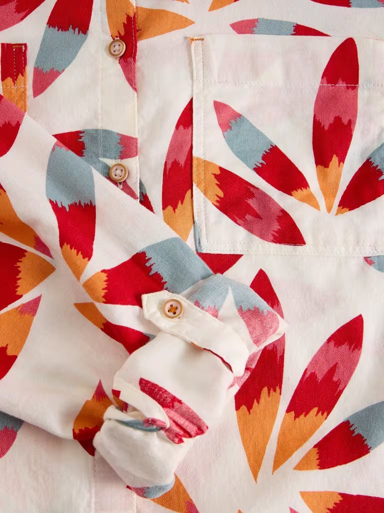 White Stuff Sophie Long Sleeve Organic Cotton Shirt Ivory