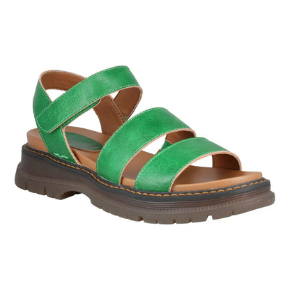 Josef Seibel Westland Peyton 08 Green womens flat sandals gladiator style we just can't get enough off. A certified classic. Featuring a chunky sole and adjustable strap for the ultimate fit. Vegan friendly. Colour: Green