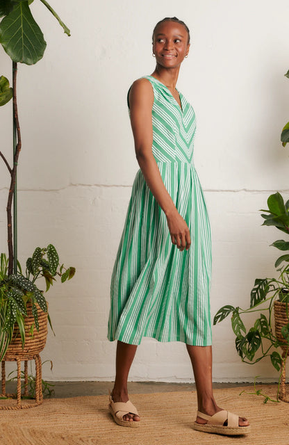 Emily and Fin Josie Beachcomber Stripe Green Dress