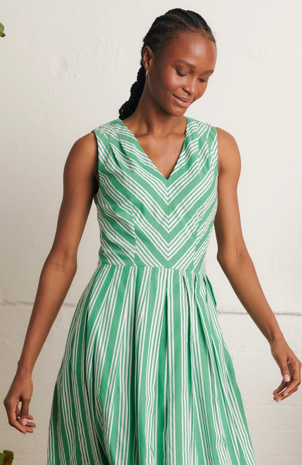 Emily and Fin Josie Beachcomber Stripe Green Dress