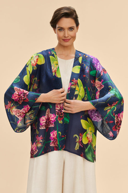 Powder Accessories Powder Clothing Powder Exotic Evening in Ink Kimono Jacket